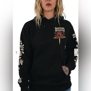 Beautiful Disaster Silent Strength Black Rose and Dagger